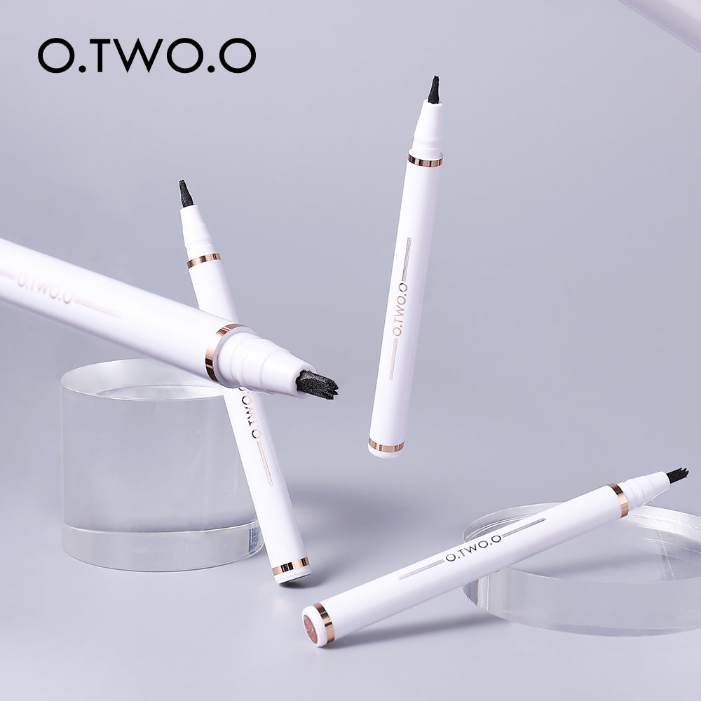 O.TWO.O 3 Headed Waterproof Triple Brow Pencil 3 Colors Sweat Proof 3D Eyebrow Pencil