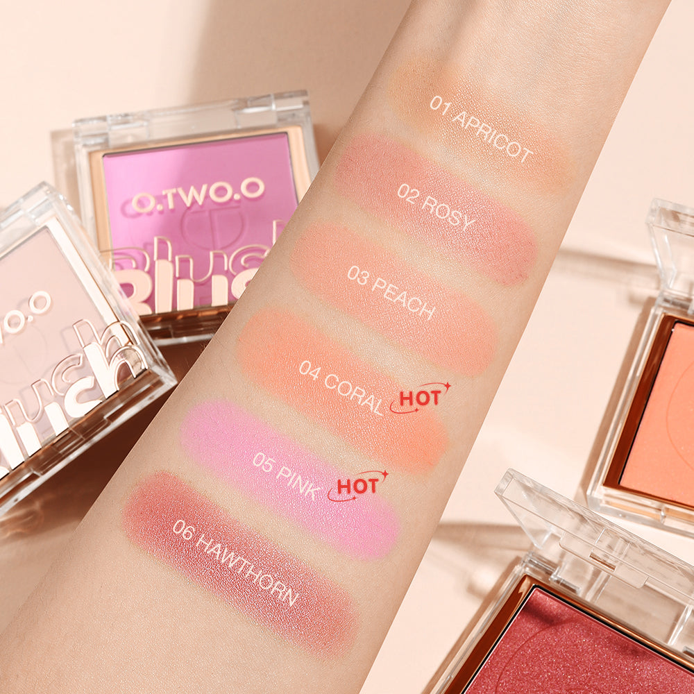 O.TWO.O High Pigment 6 Color Blush Pallete Powder