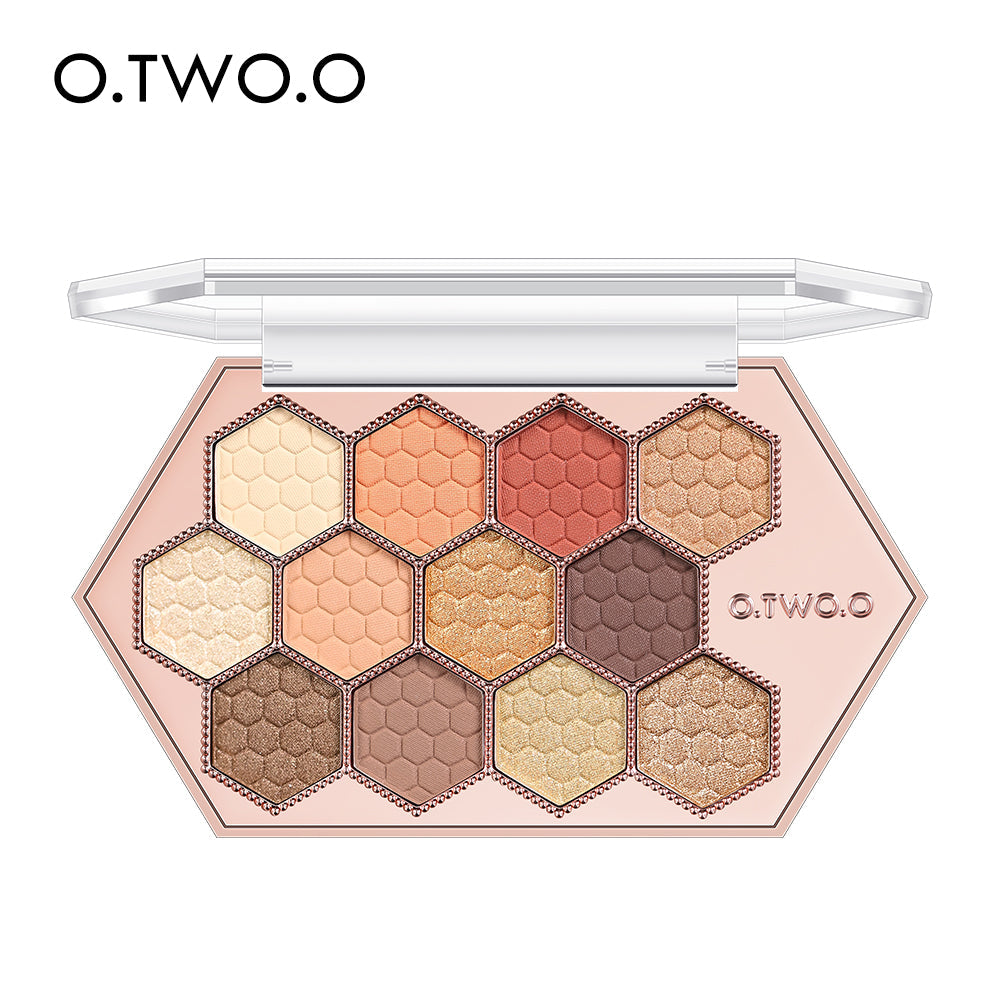 12 Colors Honeycomb Hexagonal Star Diamond Eye Shadow Palette