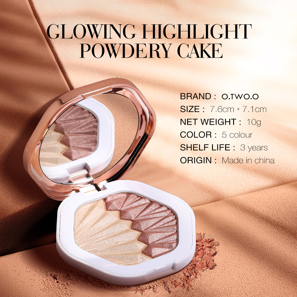 O.TWO. O Beauty Glowing Highlight Makeup High Quality Illuminating Pressed Powder