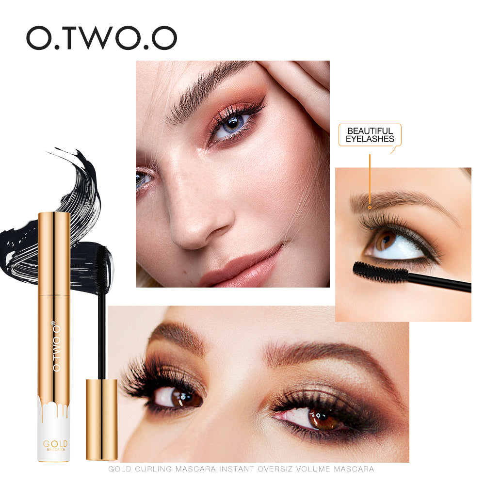 O.TWO.O Waterproof Microfiber Mascara Black Long Lasting Extension & Curling Lash Mascara