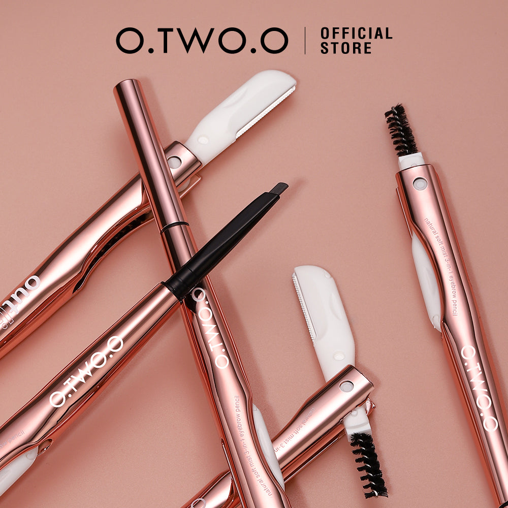 O.TWO.O 3 IN 1 Eyebrow Pen with Eyebrow scraper, brush, eyebrow pencil