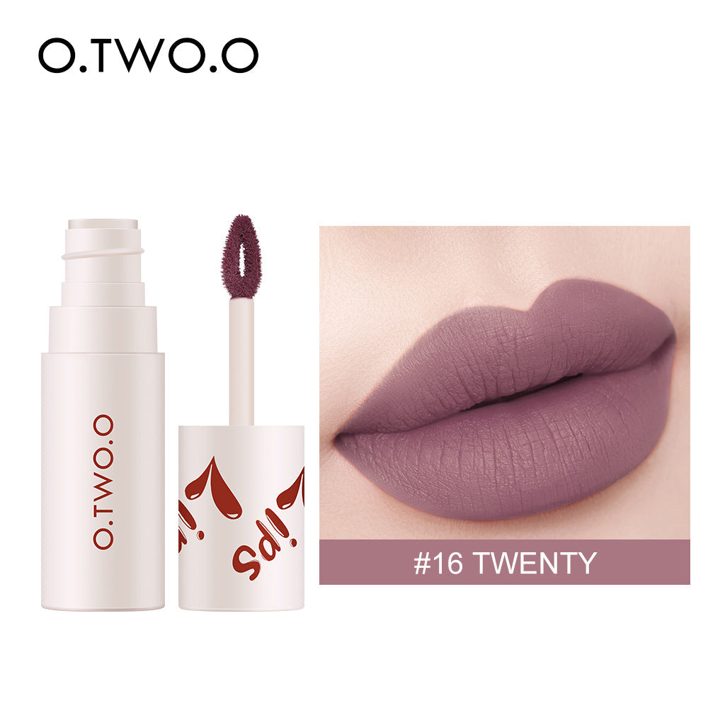 O.TWO.O New Velvet Matte Lip Cheek Mud High Pigment Long Lasting Lipstick Mud