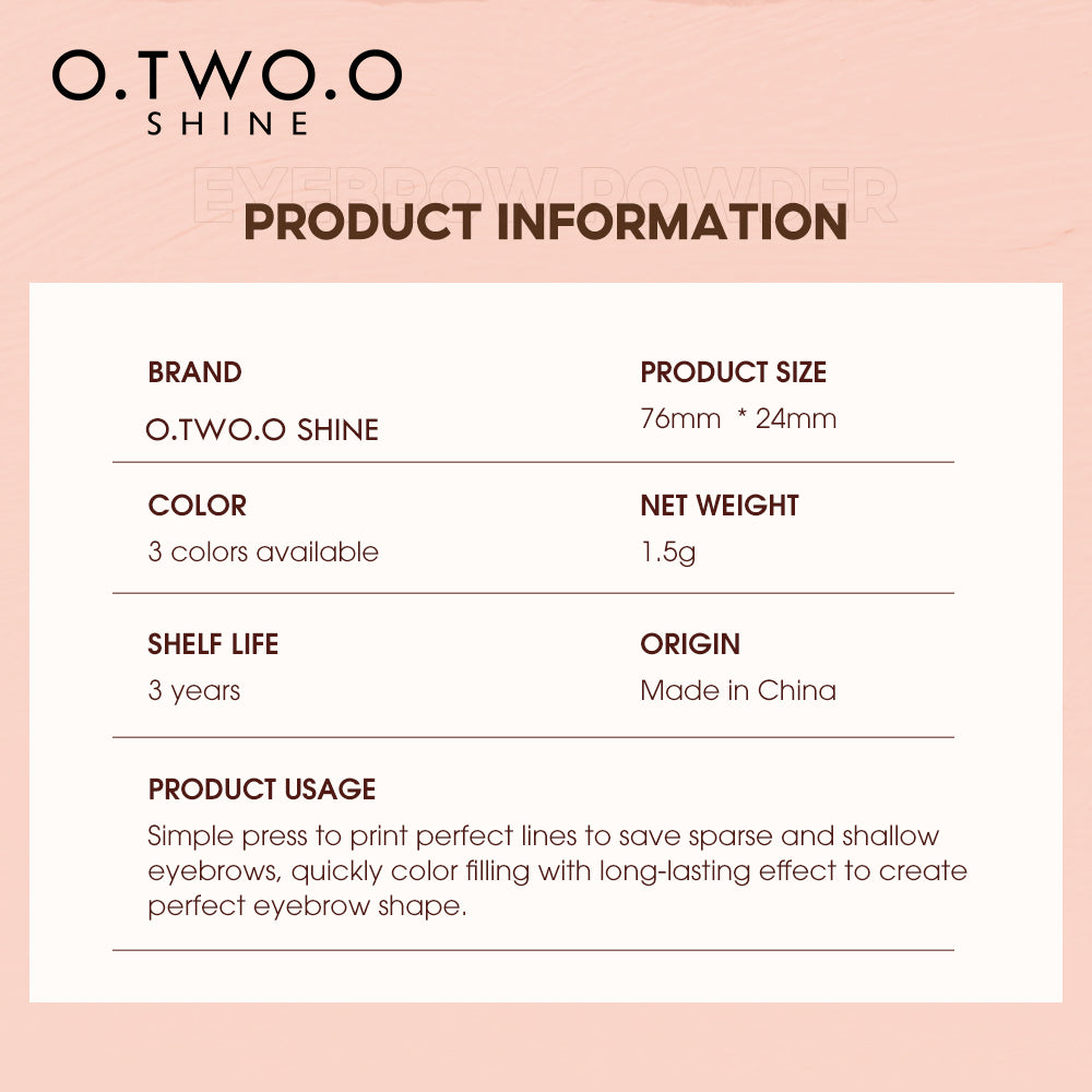 O.TWO.O SHINE SERIES-- Air Cushion Eyebrow Powder