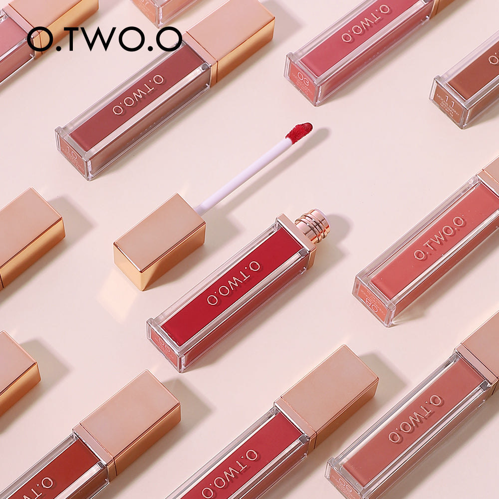 O.TWO.O New Arrival 12 Colors Matte and Strong Waterproof Lip Gloss