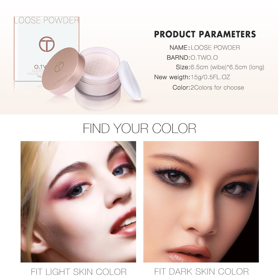 O.TWO.O Face Makeup Loose Powder Oil Control Setting Powder