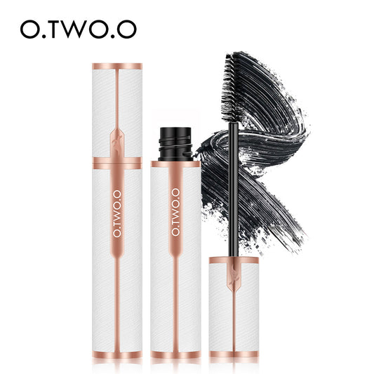 Waterproof 3D silk fiber mascara with white leather tube design