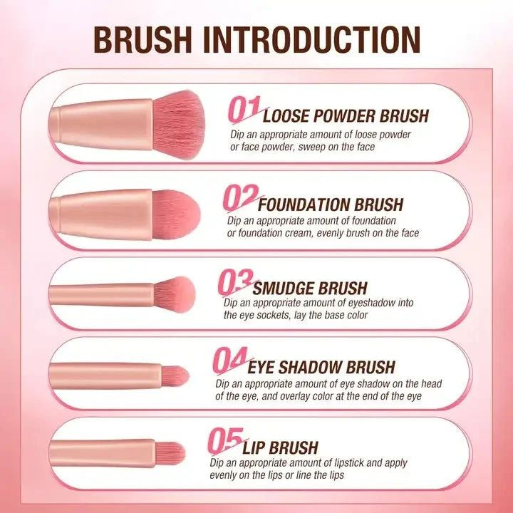 O.TWO.O 5pcs Brushes with Mirror