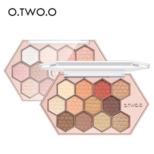 12 Colors Honeycomb Hexagonal Star Diamond Eye Shadow Palette