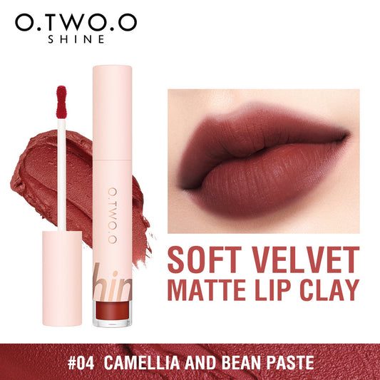 O.TWO.O SHINE Series 8 Colors Lip Mud Soft Velvet Matte lipstick
