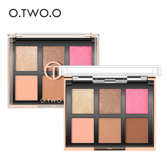 O.TWO.O Rich Color Shimmer Glitter Eyeshadow Blusher Highlight and Countour Palette