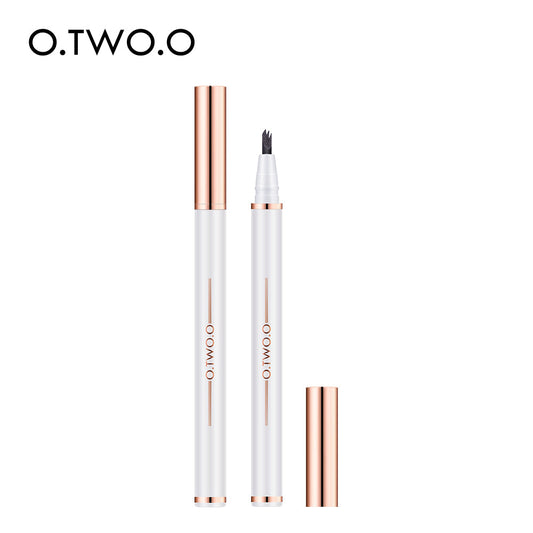 O.TWO.O 3 Headed Waterproof Triple Brow Pencil 3 Colors Sweat Proof 3D Eyebrow Pencil