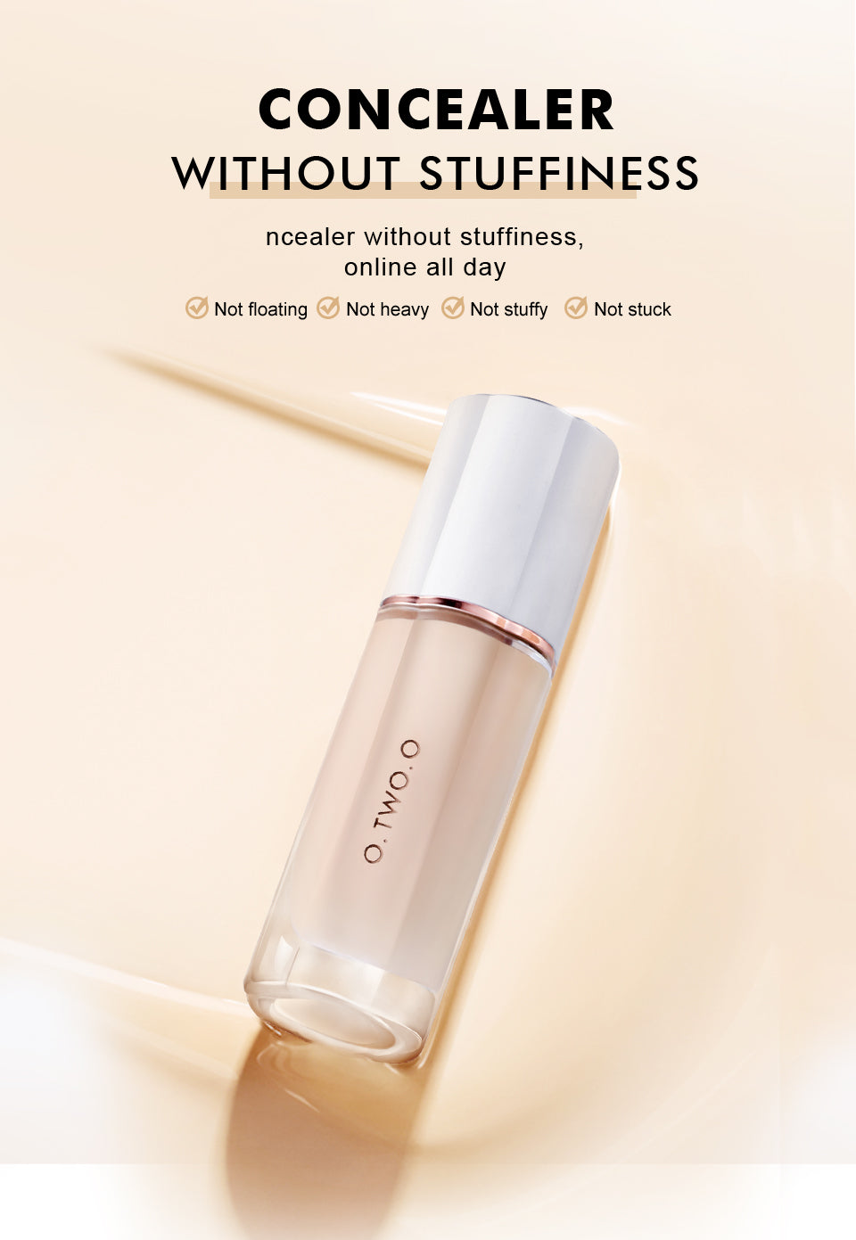O.TWO.O High Concealer Moisturize Liquid Foundation with 4 colors