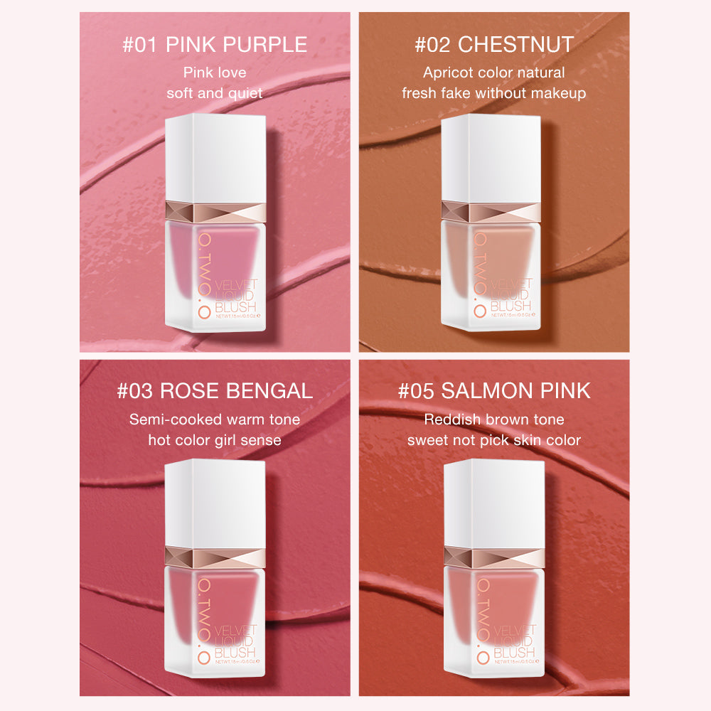 O.TWO.O  4 COLORS LIQUID BLUSHER