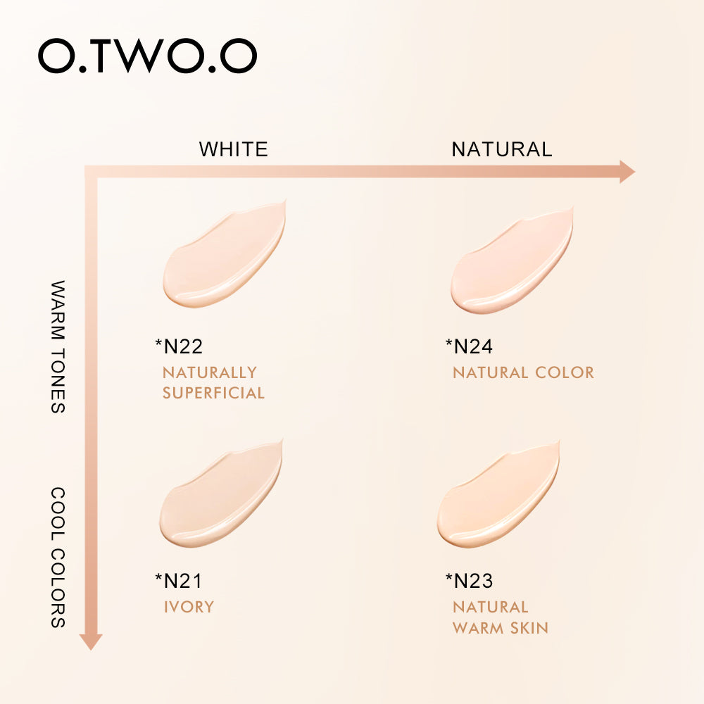 O.TWO.O High Concealer Moisturize Liquid Foundation with 4 colors
