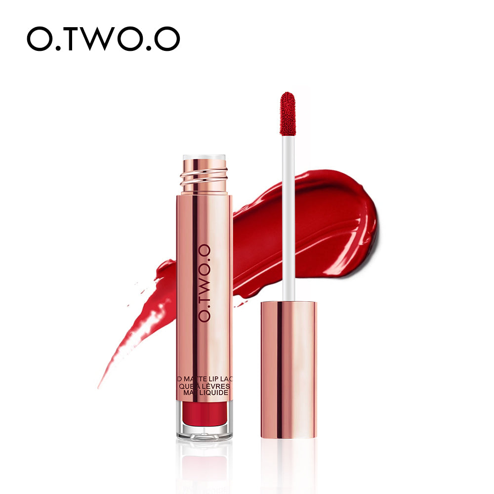 O.TWO.O High Pigment 12 Colors Matte Velvet Lip Gloss Cruelty Free Easy Wearing Nude Liquid Lipstick