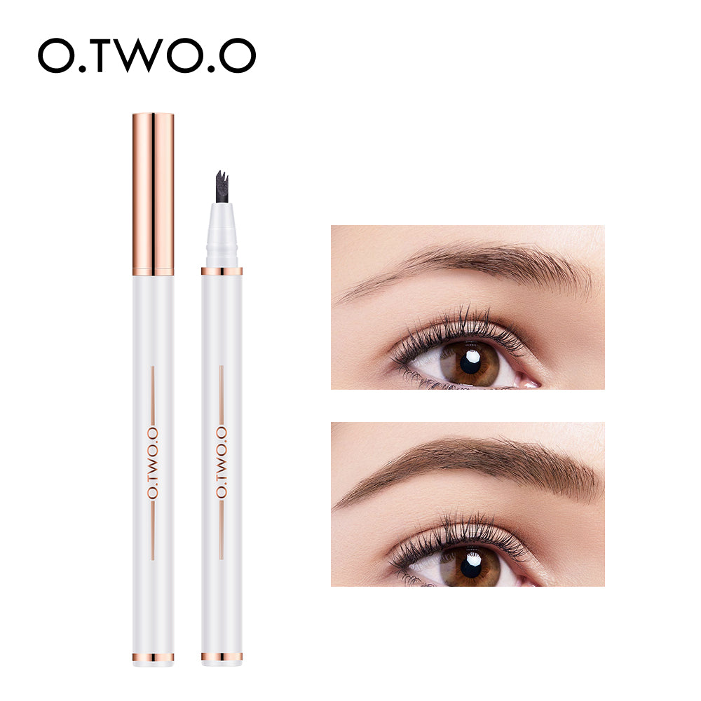 O.TWO.O 3 Headed Waterproof Triple Brow Pencil 3 Colors Sweat Proof 3D Eyebrow Pencil