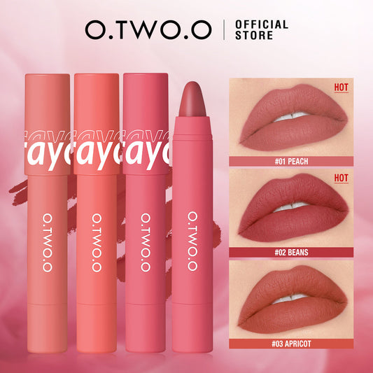 O.TWO.O New Arrival 6 Color Lipstick Pen Matt Finish  Lip Liner Pencil
