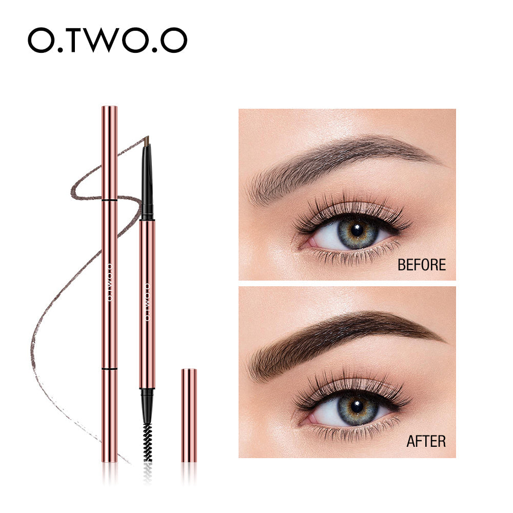 O.TWO.O High Quality Waterproof Precise Brow Definer 6 Colors Fine Triangle Eyebrow Pencil