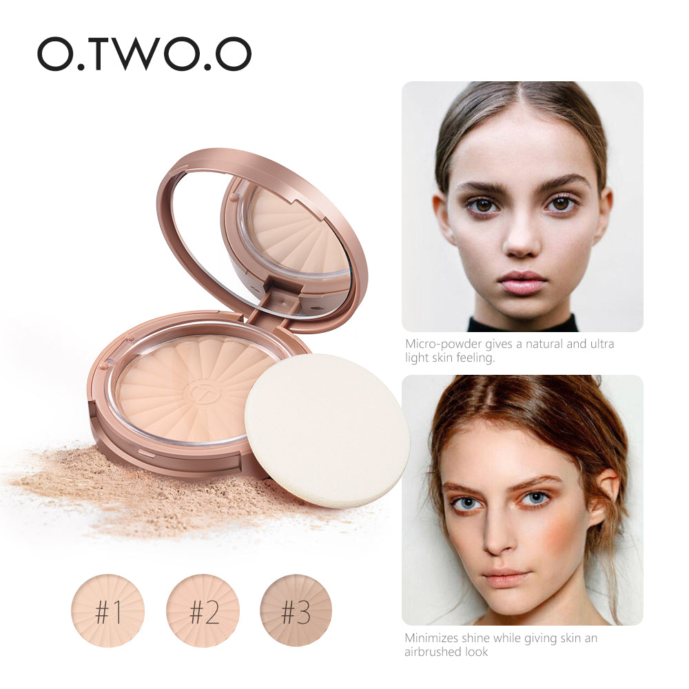 O.TWO.O Face Makeup Natural Look Perfect Light Pressed Powder Matte Long lasting Powder