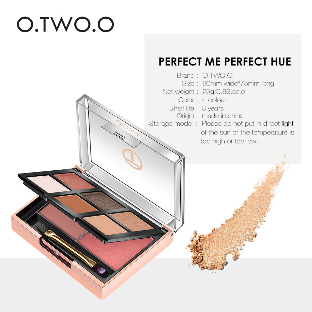O.TWO.O Rich Color Shimmer Glitter Eyeshadow Blusher Highlight and Countour Palette