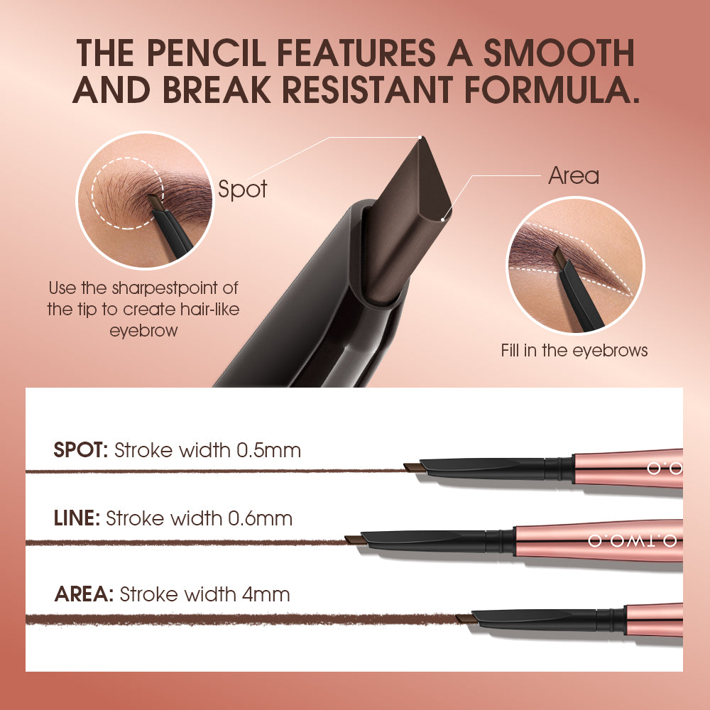 O.TWO.O 3 IN 1 Eyebrow Pen with Eyebrow scraper, brush, eyebrow pencil