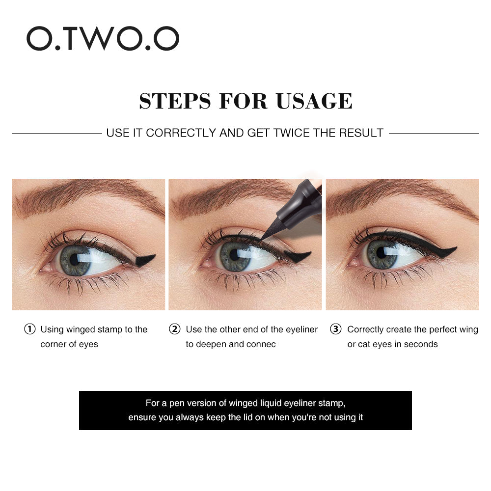 O.TWO.O 2 in 1 Stamp Eyeliner with Sponge Head Big Eyeliner