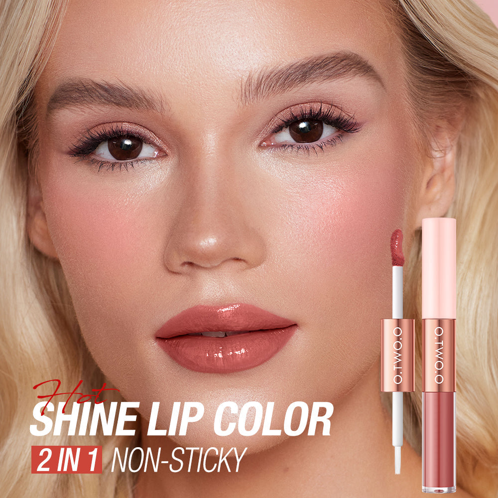 2 IN 1 Matte Long Wear Lip Gloss Clear Moisturizing Lip Oil Wholesale Supplier