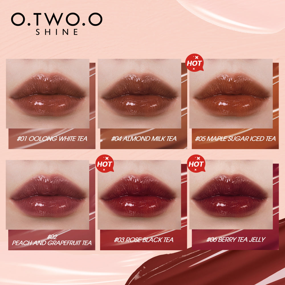O.TWO.O SHINE Series 6 Colors Mirror and Smooth Lip Glaze