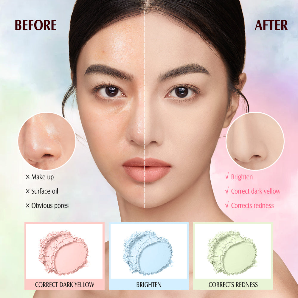 O.TWO.O New Arrival Face Setting Powder 3 Color Fine Powder Oil Control Makeup Loose Powder