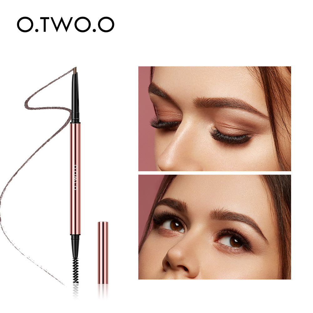 O.TWO.O High Quality Waterproof Precise Brow Definer 6 Colors Fine Triangle Eyebrow Pencil