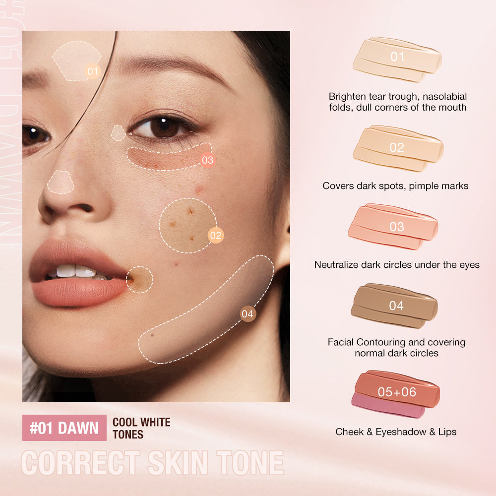 O.TWO.O New Makeup Pallete Of Concealer Contour Blush Cream