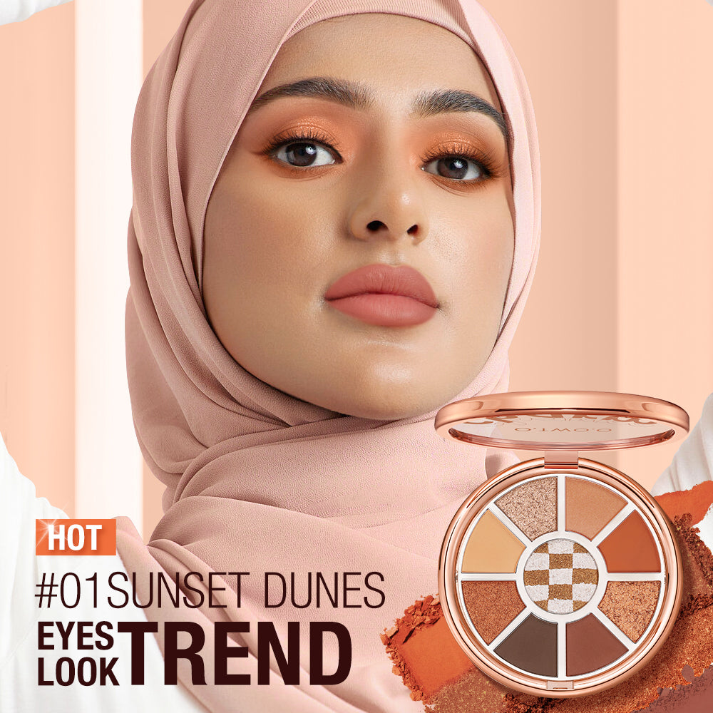 O.TWO.O Round Shape Eyeshadow Pallet with 2 Colors Series Earth brown Eye Shadow