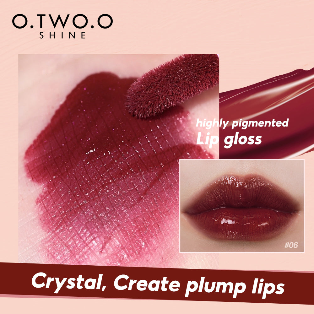 O.TWO.O SHINE Series 6 Colors Mirror and Smooth Lip Glaze