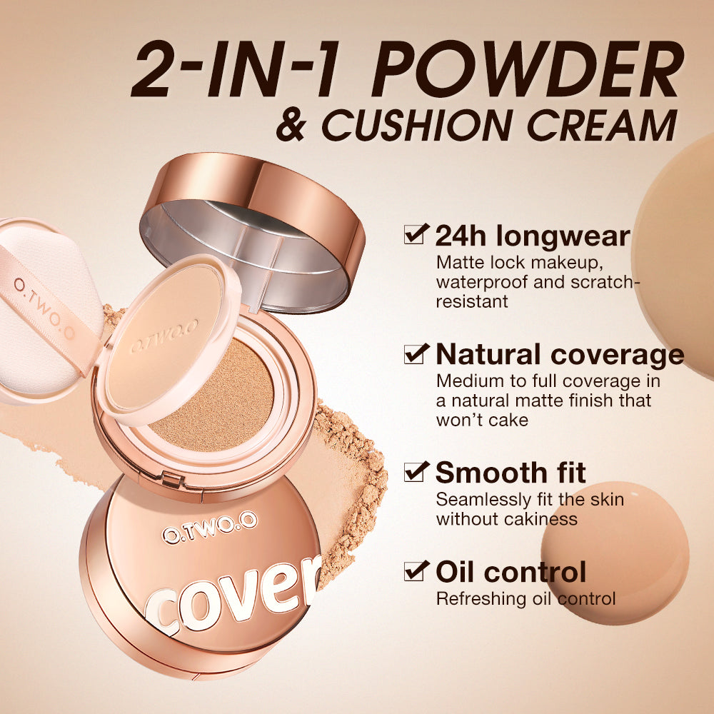 O.TWO.O Full Coverage Cream Foundation 2-in-1 Powder