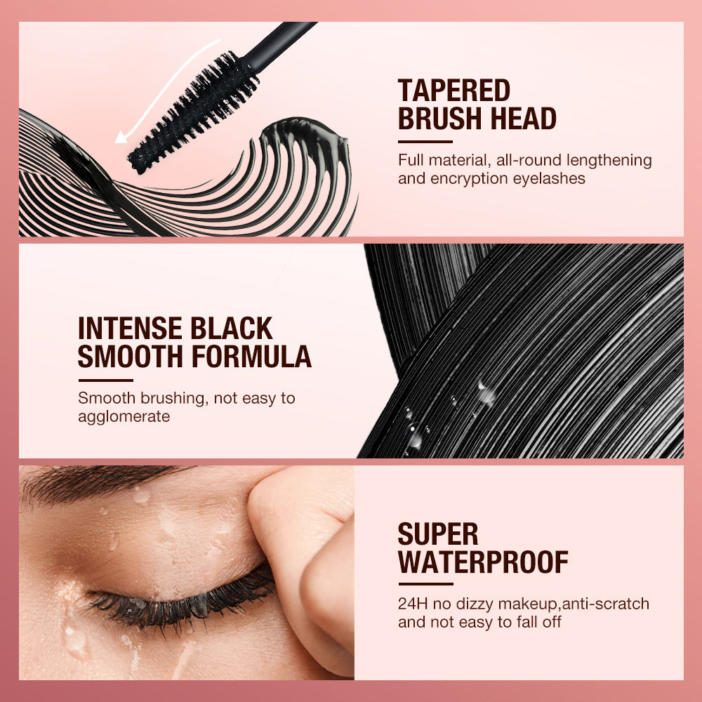 Long Thick Waterproof Mascara Black Color