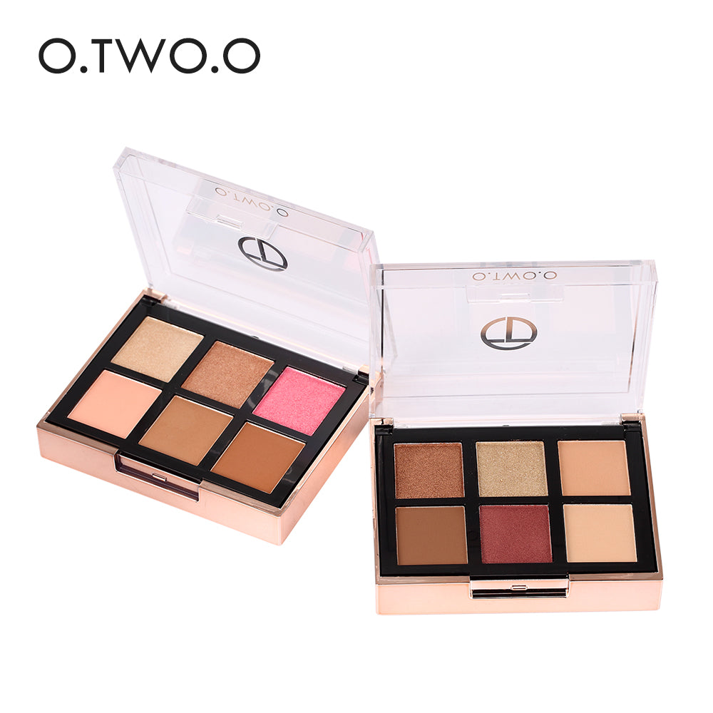 O.TWO.O Rich Color Shimmer Glitter Eyeshadow Blusher Highlight and Countour Palette