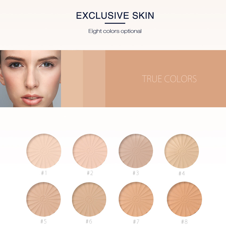 O.TWO.O Face Makeup Natural Look Perfect Light Pressed Powder Matte Long lasting Powder