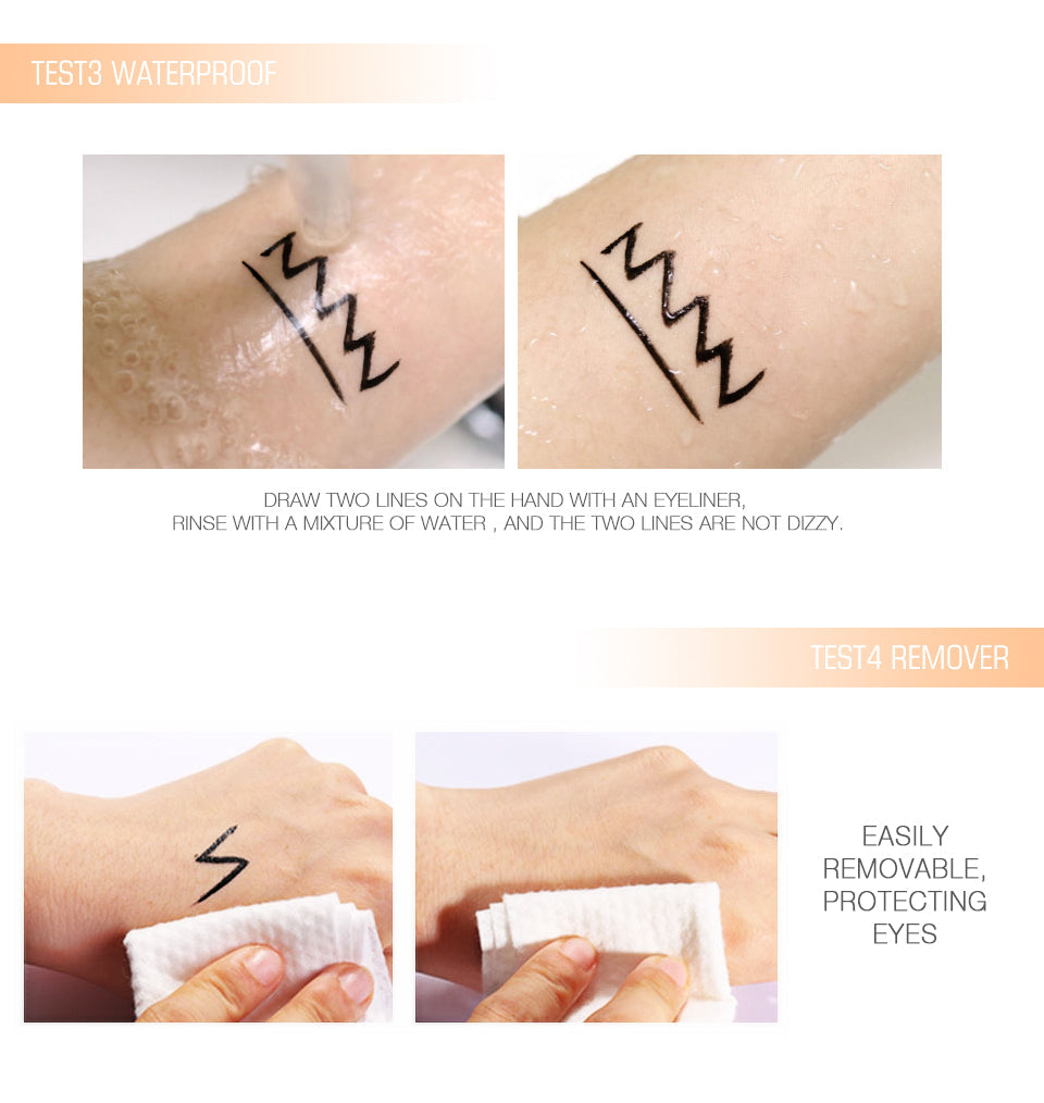 O.TWO.O Eyeliner Waterproof Black Liquid Eyeliner Pen Leak-proof Long Lasting Eye Liner