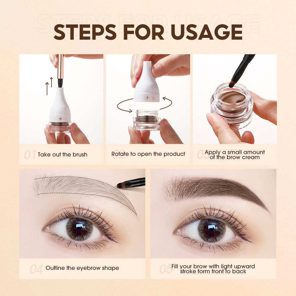 O.TWO.O New Arrival Natural Shaping Dyeing Eyebrow Cream