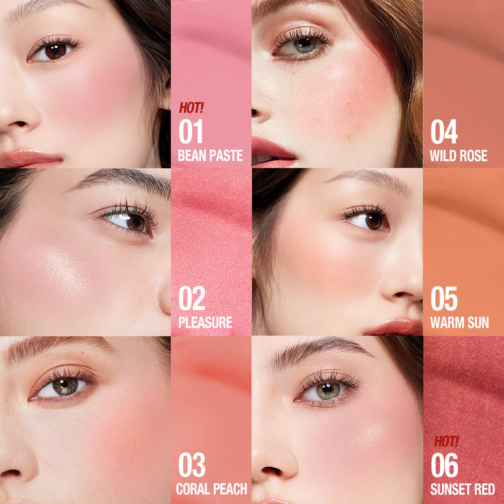 O.TWO.O  Marble Texture Natrual Color Lasting Liquid Blush