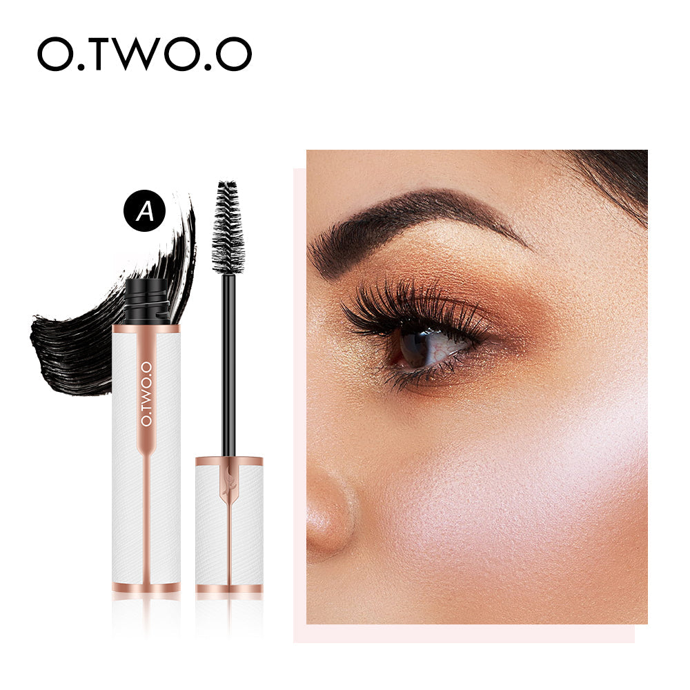 Waterproof 3D silk fiber mascara with white leather tube design