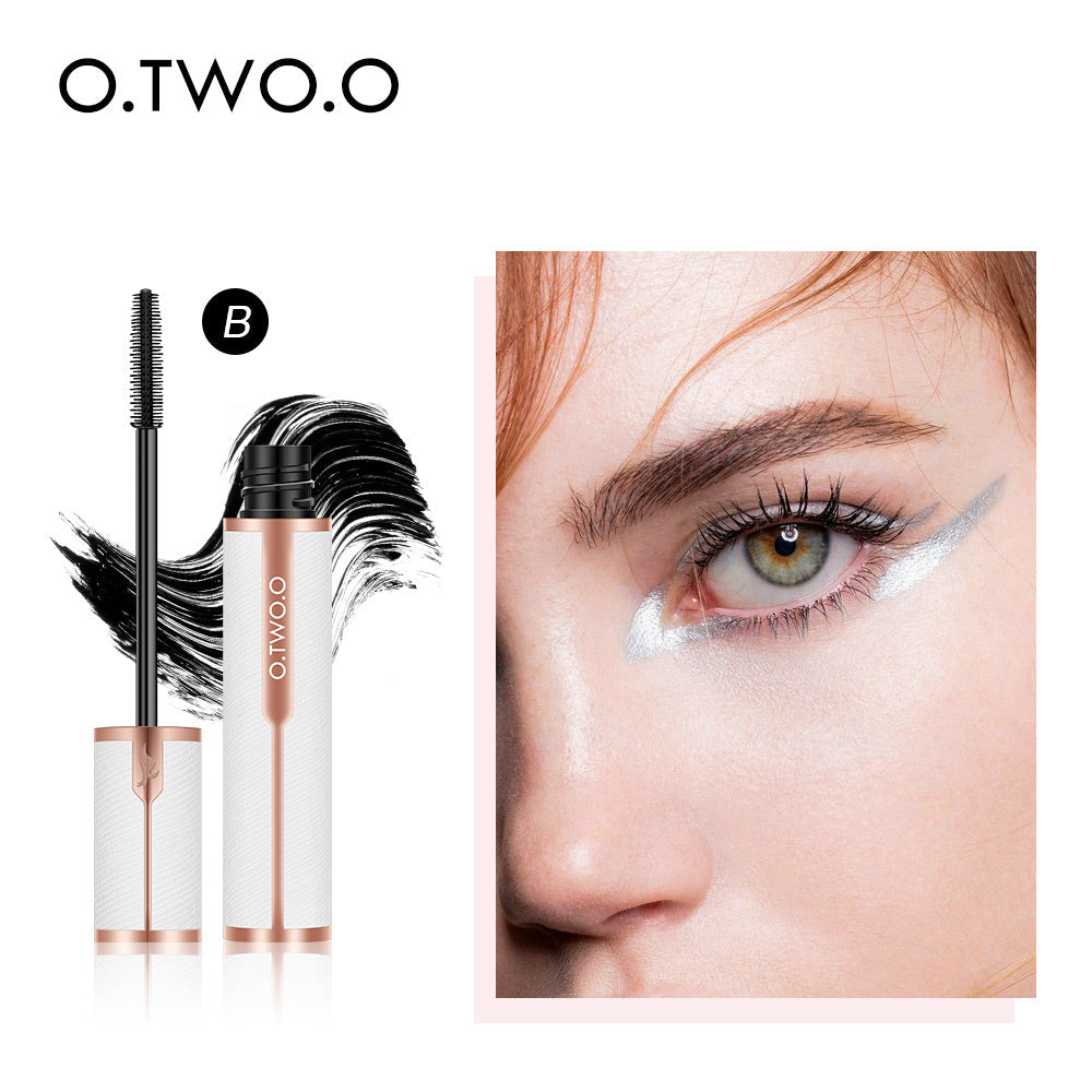 Waterproof 3D silk fiber mascara with white leather tube design