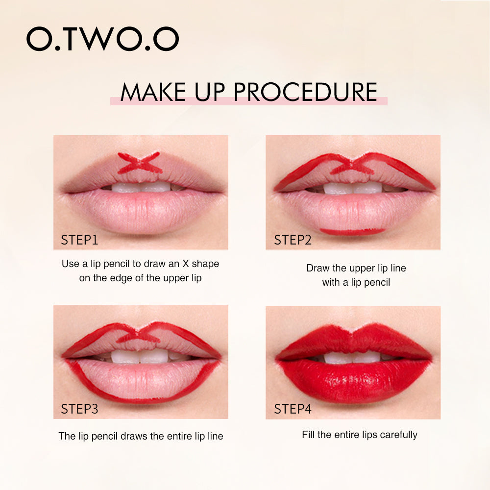 O.TWO.O Waterproof Long Lasting Moisturizing Lipstick Fine Texture Matte Lip stick Vegan