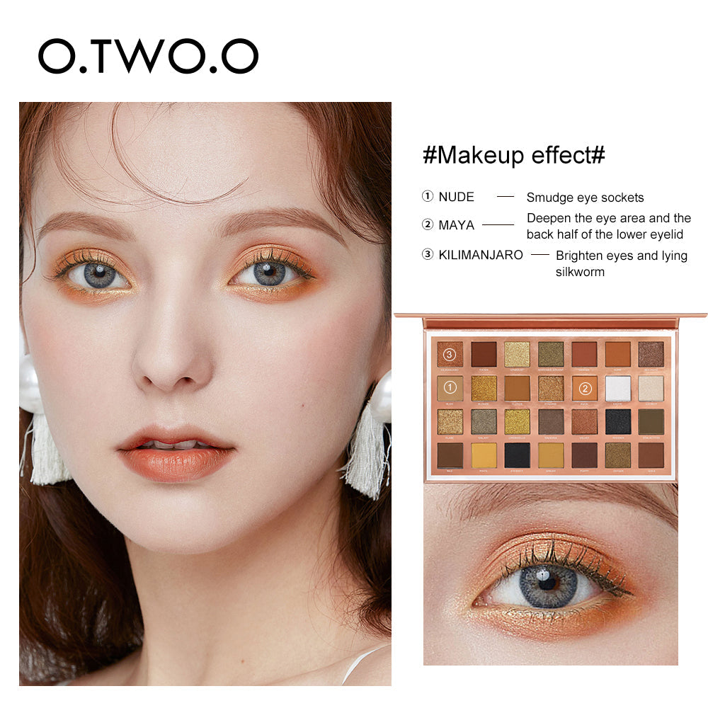 O.TWO.O 28 Colors Eye shadow Palette Glitter