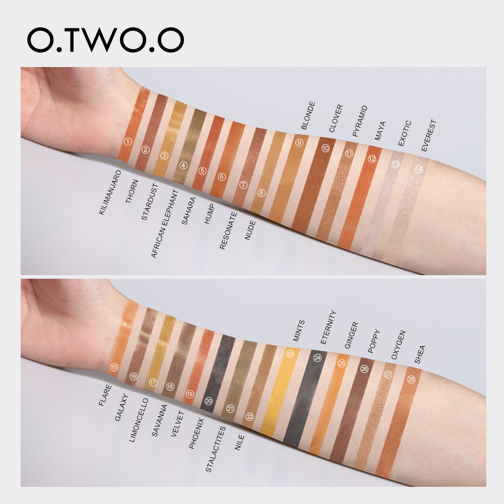 O.TWO.O 28 Colors Eye shadow Palette Glitter