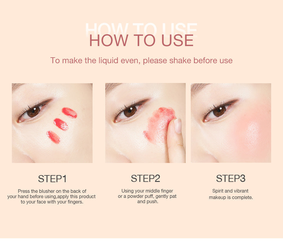 O.TWO.O  4 COLORS LIQUID BLUSHER