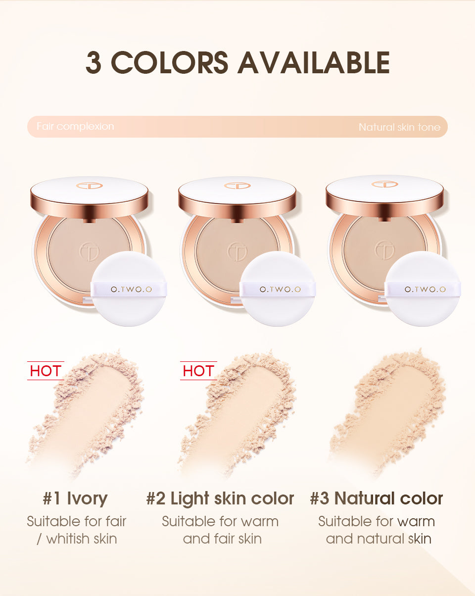 O.TWO.O New Arrival Matte and Silky White Case Pressed Setting Powder