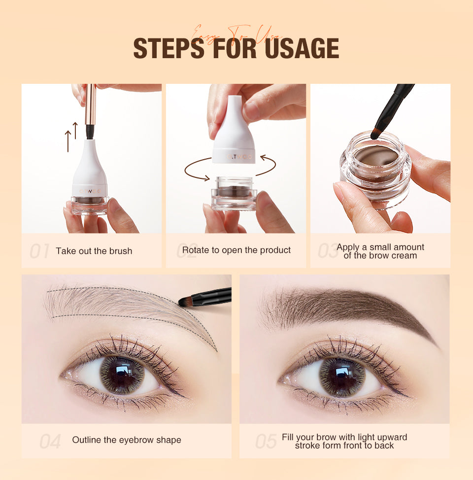 O.TWO.O New Arrival Natural Shaping Dyeing Eyebrow Cream