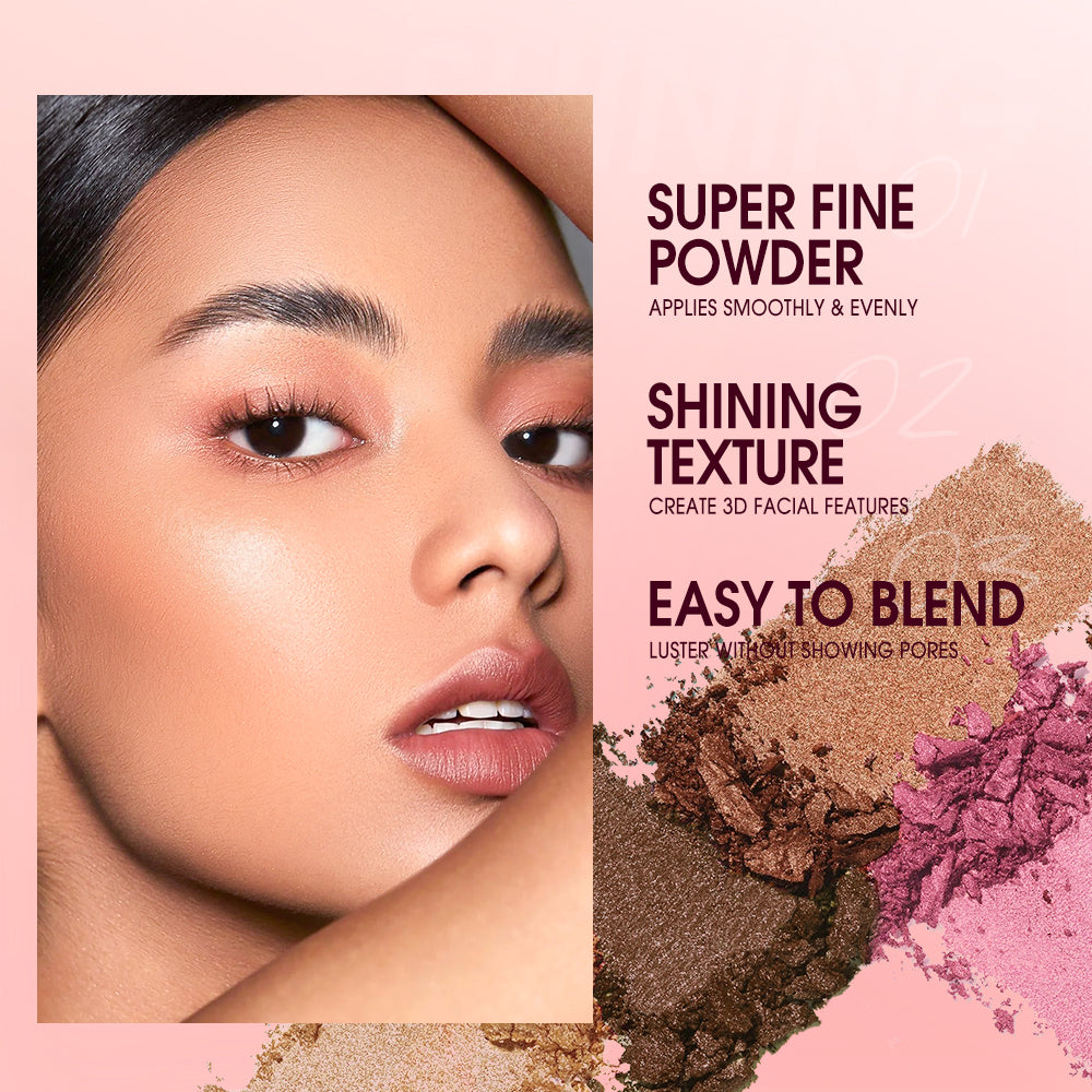 3D Glitter Glow Highlight Palette